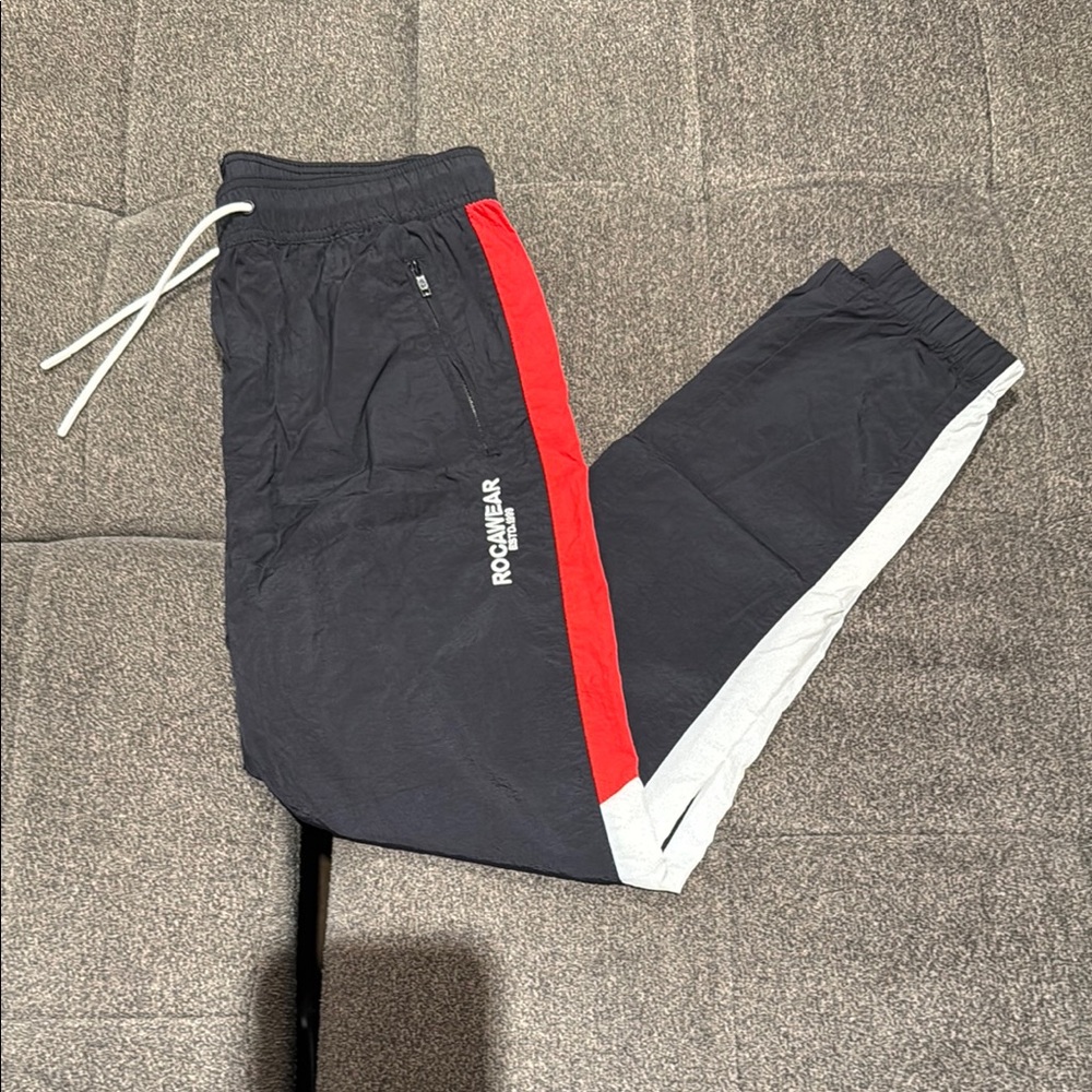 Rockwear Black and Red Joggers with Drawstring Waist